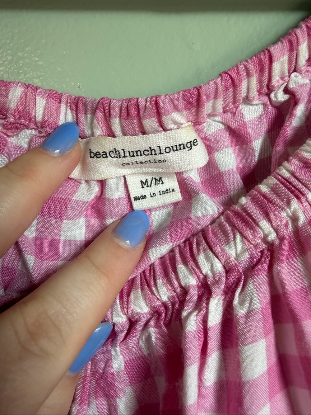 Pink Gingham Ruffle Top - Picture 3 of 4